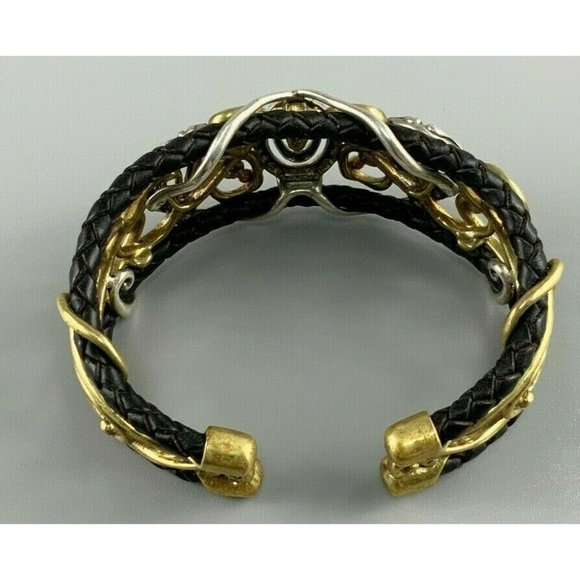 Carolyn Pollack Sterling Silver Leather Cuff
